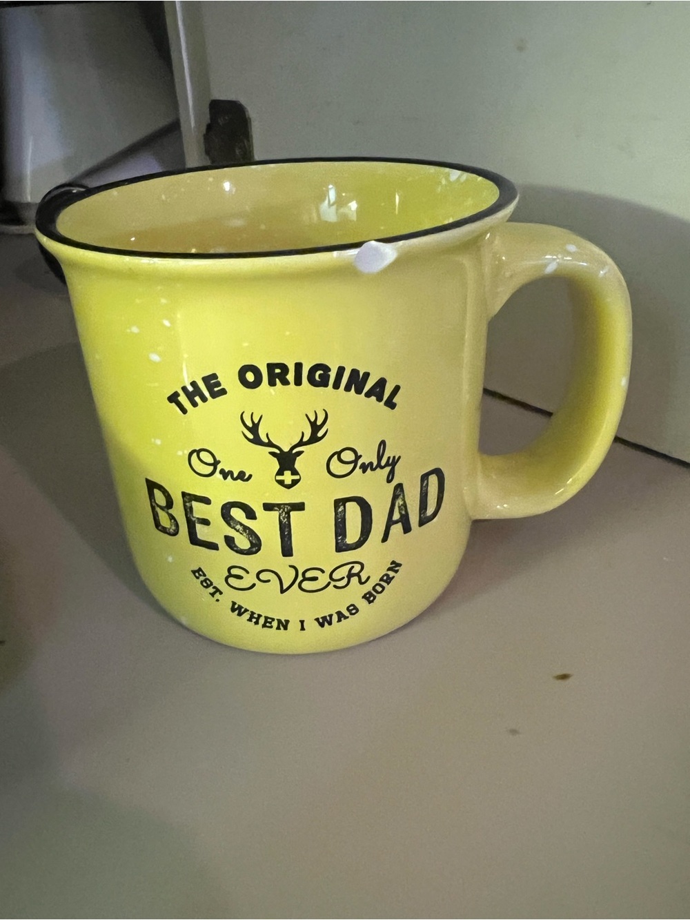 Best Dad Ever Yellow Ceramic Coffee Mug - Unbranded